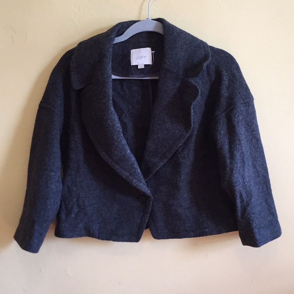 {LOFT} Wool Cropped Jacket